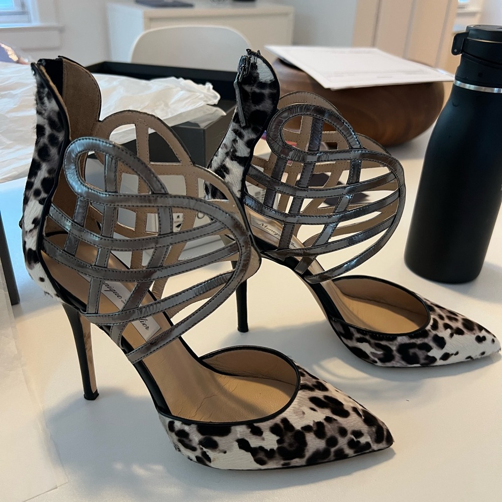 Monique Lhuillier Pony & Mirror Heels